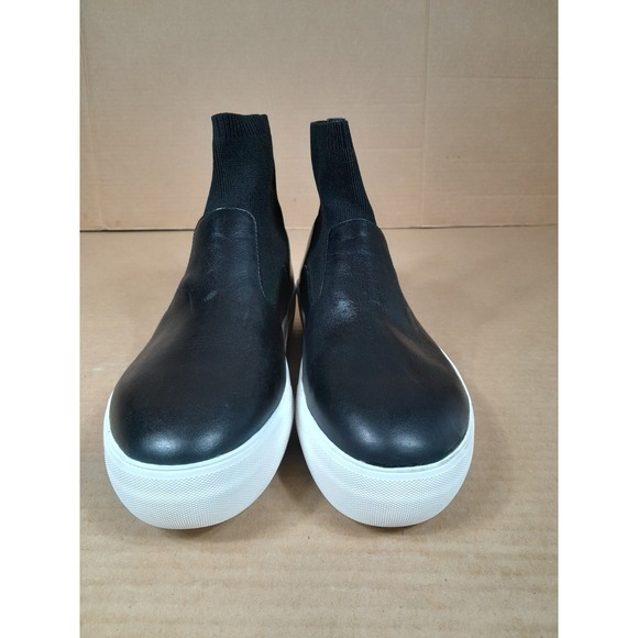 Zara Composite Knit / Leather Chelsea Boot Sneaker Women Sz 8 - Picture 4 of 9